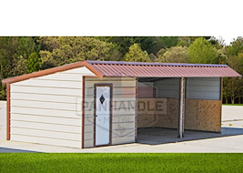 Loafing Shed with Enclosure